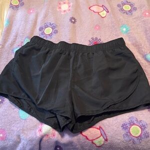 Women’s Casual Elastic-Waist Black Shorts